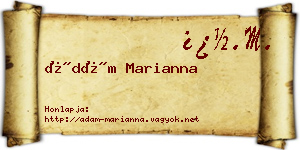 Ádám Marianna névjegykártya