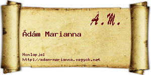 Ádám Marianna névjegykártya