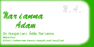 marianna adam business card